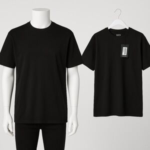 813 Oversized Distressed Black T-Shirt for Men